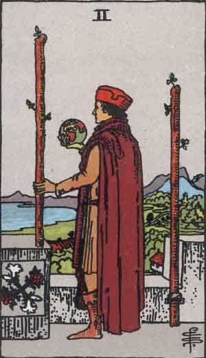 Two of Wands Tarot Card Meaning Reversed
