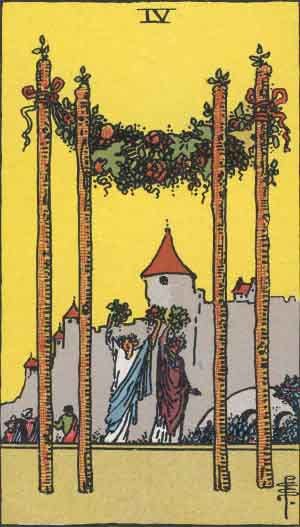 Four of Wands Tarot Card Meaning Upright