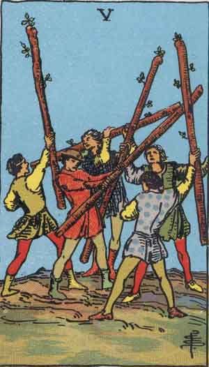 Five of Wands Tarot Card Meaning Reversed