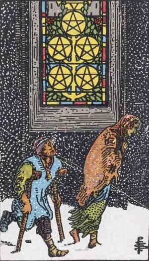 Five of Pentacles Tarot Card Meaning Reversed