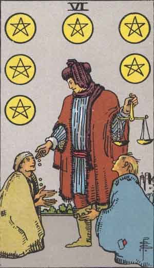 Six of Pentacles Tarot Card Meaning Reversed