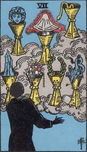 Seven of Cups Tarot Card Meaning Upright