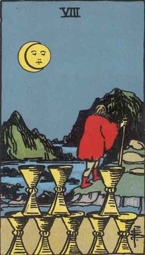 Eight of Cups Tarot Card Meaning Reversed