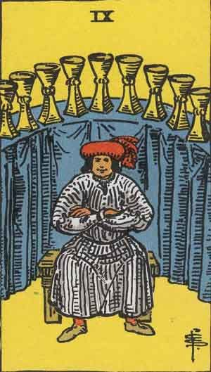 Nine of Cups Tarot Card Meaning Upright
