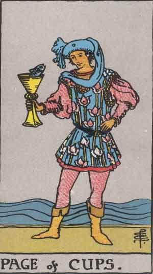 Page of Cups Tarot Card Meaning Upright