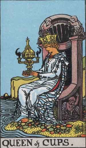 Queen of Cups Tarot Card Meaning Reversed