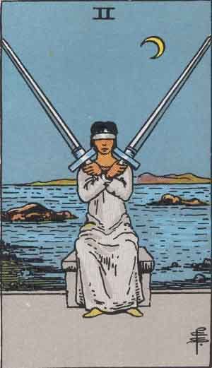 Two of Swords Tarot Card Meaning Upright