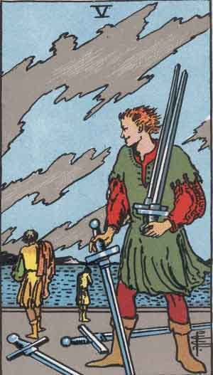 Five of Swords Tarot Card Meaning Upright