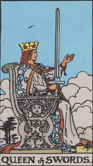 Queen of Swords Tarot Card Meaning Upright