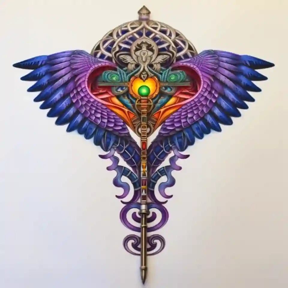 theifinthenight_The_caduceus_with_chakra_colors_be5229c2-adb7-40ab-94e0-52fd9fa8903e.png