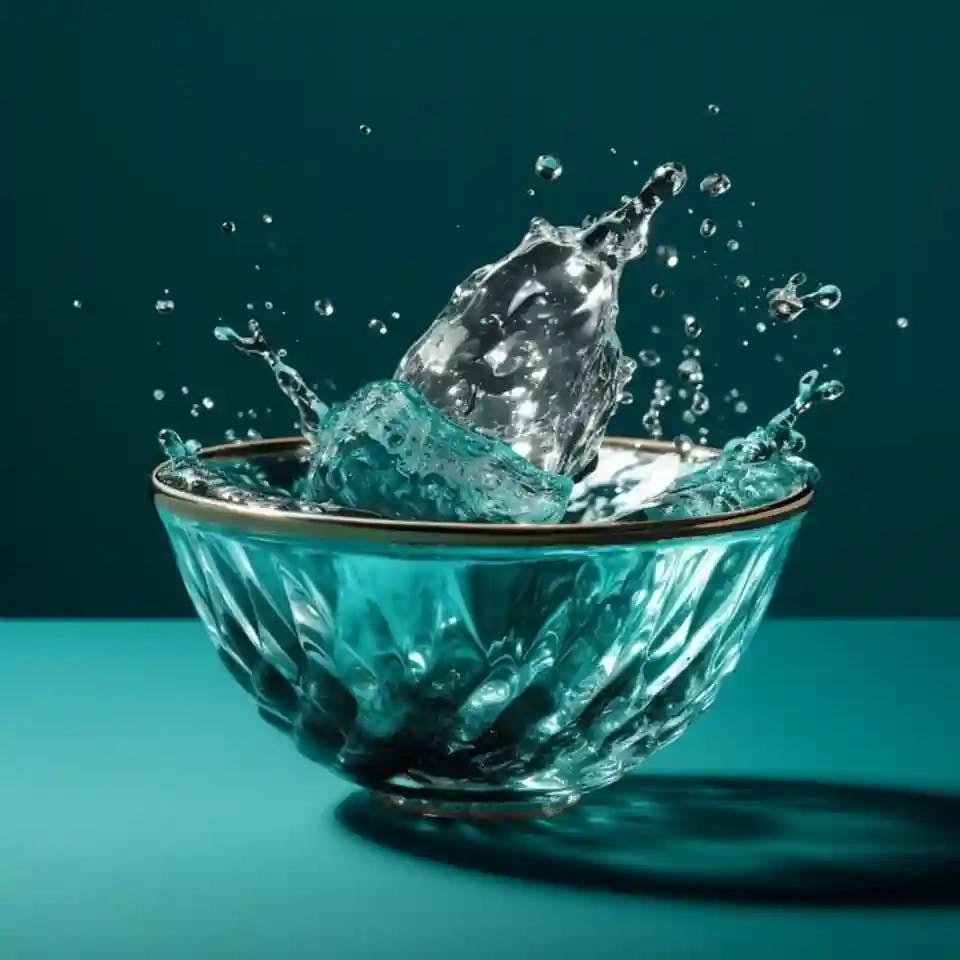 Theifinthenight_a_diamond_falling_into_a_bowl_of_teal_blue_wate_6ee35980-c846-45cf-b1ce-be5a358e98d9.png