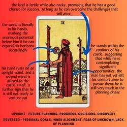 Two of Wands Tarot Card Meaning Reference Card